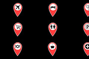 Map Location Pins Motion Graphics, a Graphic by FlashFXbox (Thumbnail 1 of 2)