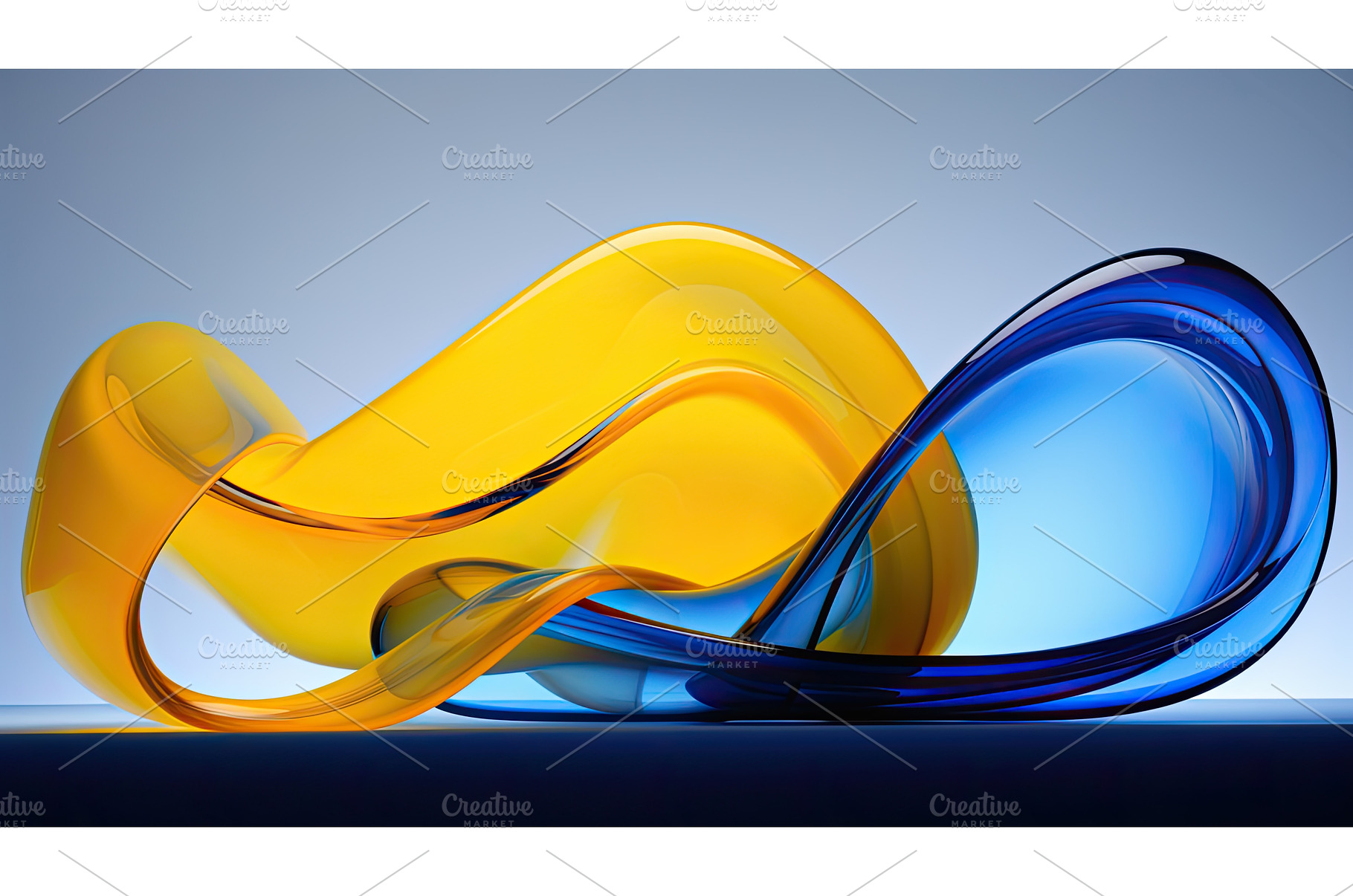 design blue and yellow abstract ai, a Background Photo by pikepicture
