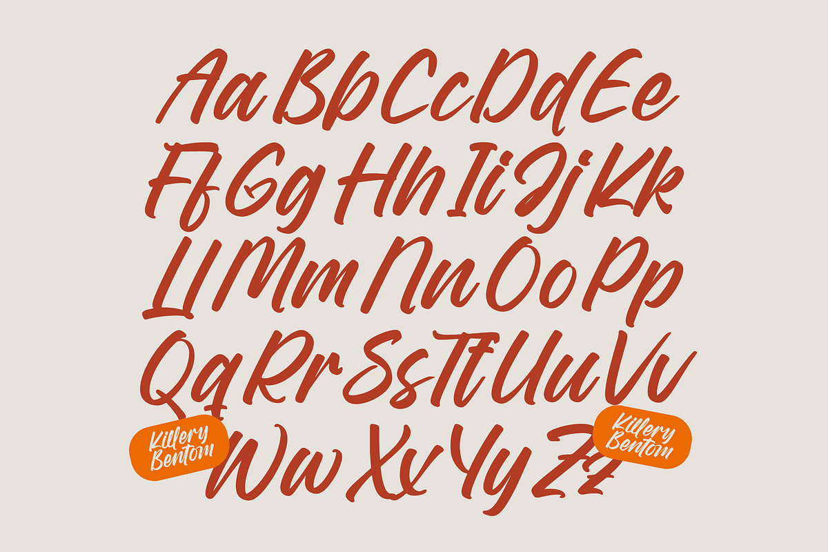 Killery Bentom Modern Brush Font, a Script Font by Letterena Studios Script (Photo 13 of 20)