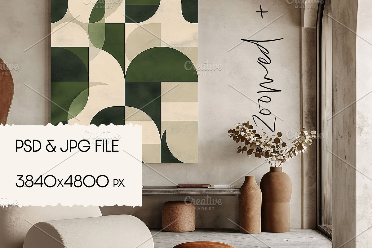 MEDITERAN Canvas Mockup Scene, a Household Mockup by MOAROShop (Photo 4 of 6)