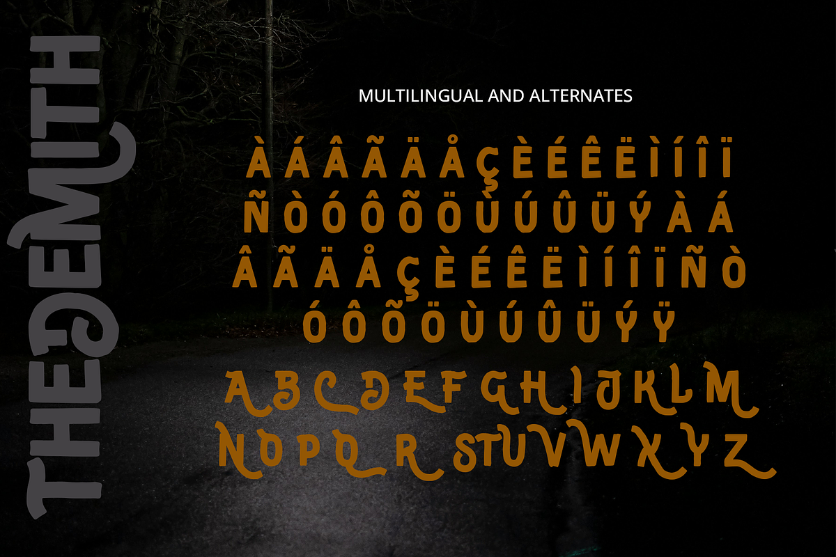 Thedemith - A Display Font, a Sans Serif Font by overlaytemplates