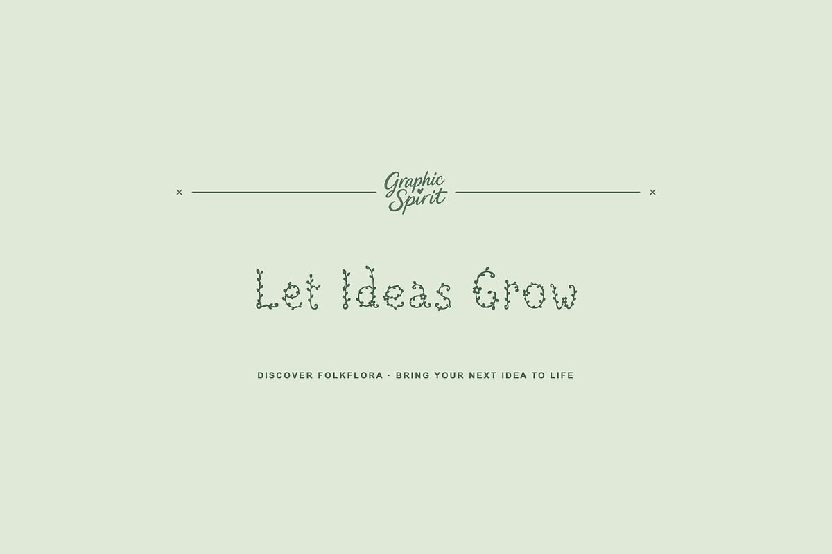 FolkFlora Botanical Display Font, a Sans Serif Font by Graphic Spirit (Photo 8 of 8)