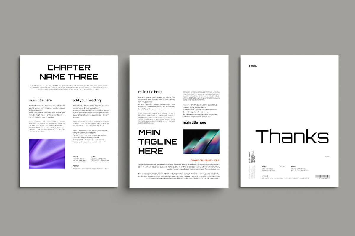 Minimal Ebook Layout Template, an UI Kit Template by ContestDesign (Photo 5 of 5)