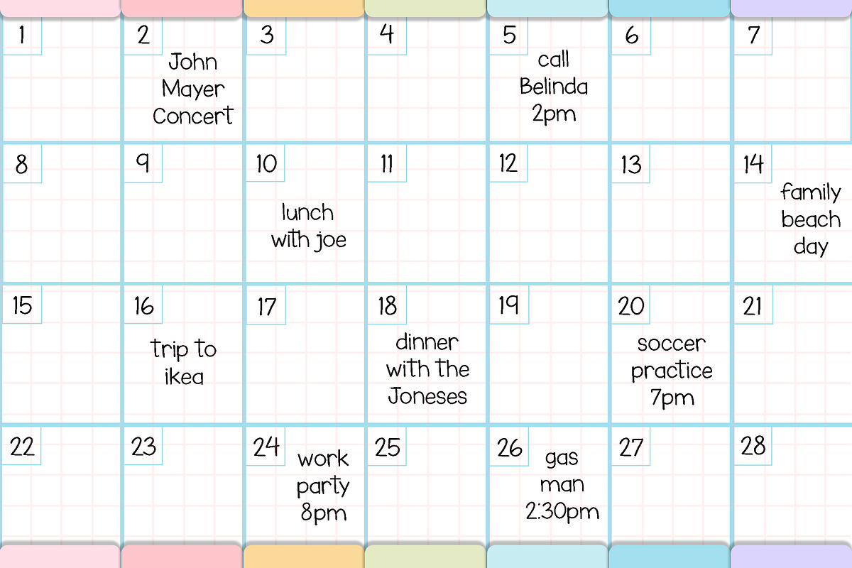 Digital Planner Font, a Sans Serif Font by Lollipop Hand Drawn (Photo 5 of 8)