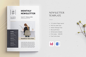 Newsletter Template / Ms Word, a Magazine Template by Creativity-Design