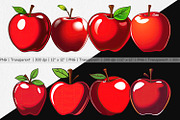 Teacher Apple Clipart, a Graphic by Artnoy (Thumbnail 2 of 5)