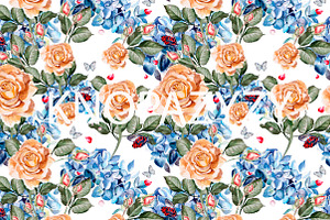 8 HandDrawn Watercolor PATTERNS