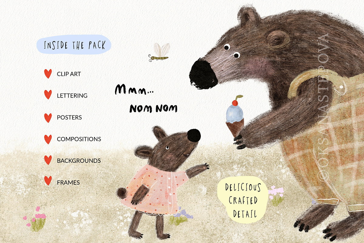 NOM NOM | 217+ elements, an Animal Illustration by Oksana Stepova (Photo 2 of 20)