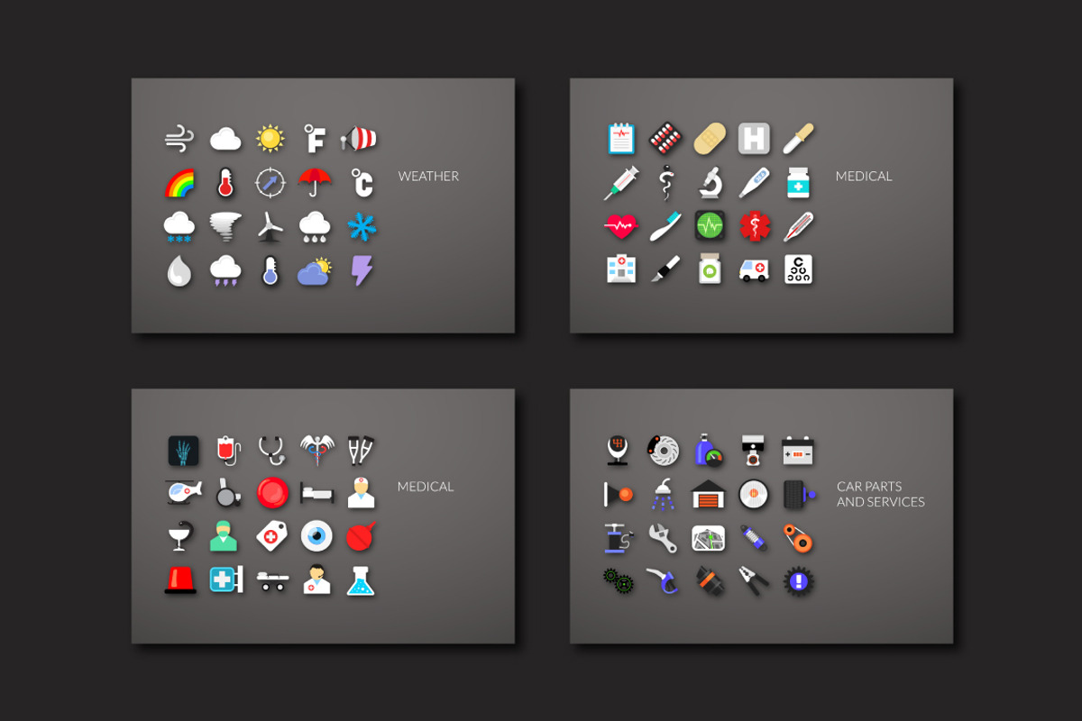 300 FLAT ICONS, an Icon by sidmaydesign (Photo 2 of 5)