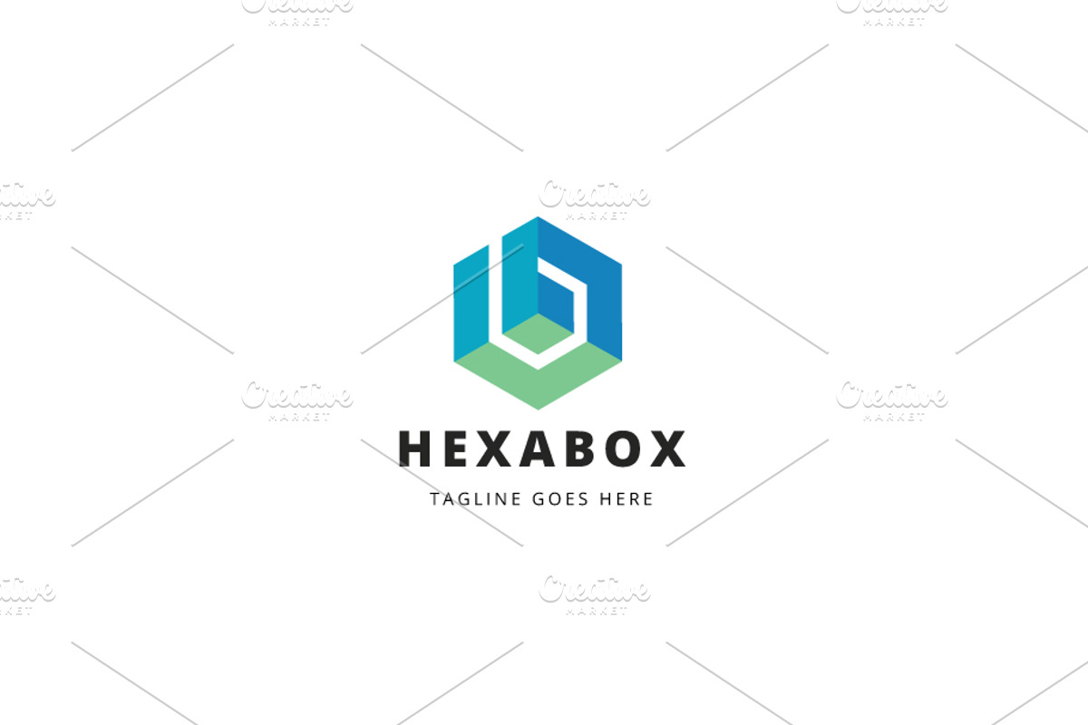 Hexa Blue Logo, a Branding & Logo Template by Brahmma (Photo 1 of 3)
