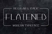 Flatened - Modern Typeface, a Sans Serif Font by Made by Cap (Thumbnail 1 of 3)