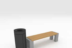 3D Model Bench Park 37