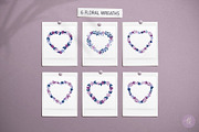 Floral Hearts Vector Clipart Set, an Object Graphic by Alena Koval (Thumbnail 7 of 12)