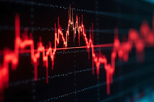 Red stock market crash chart graph, a Business Photo by Artonix