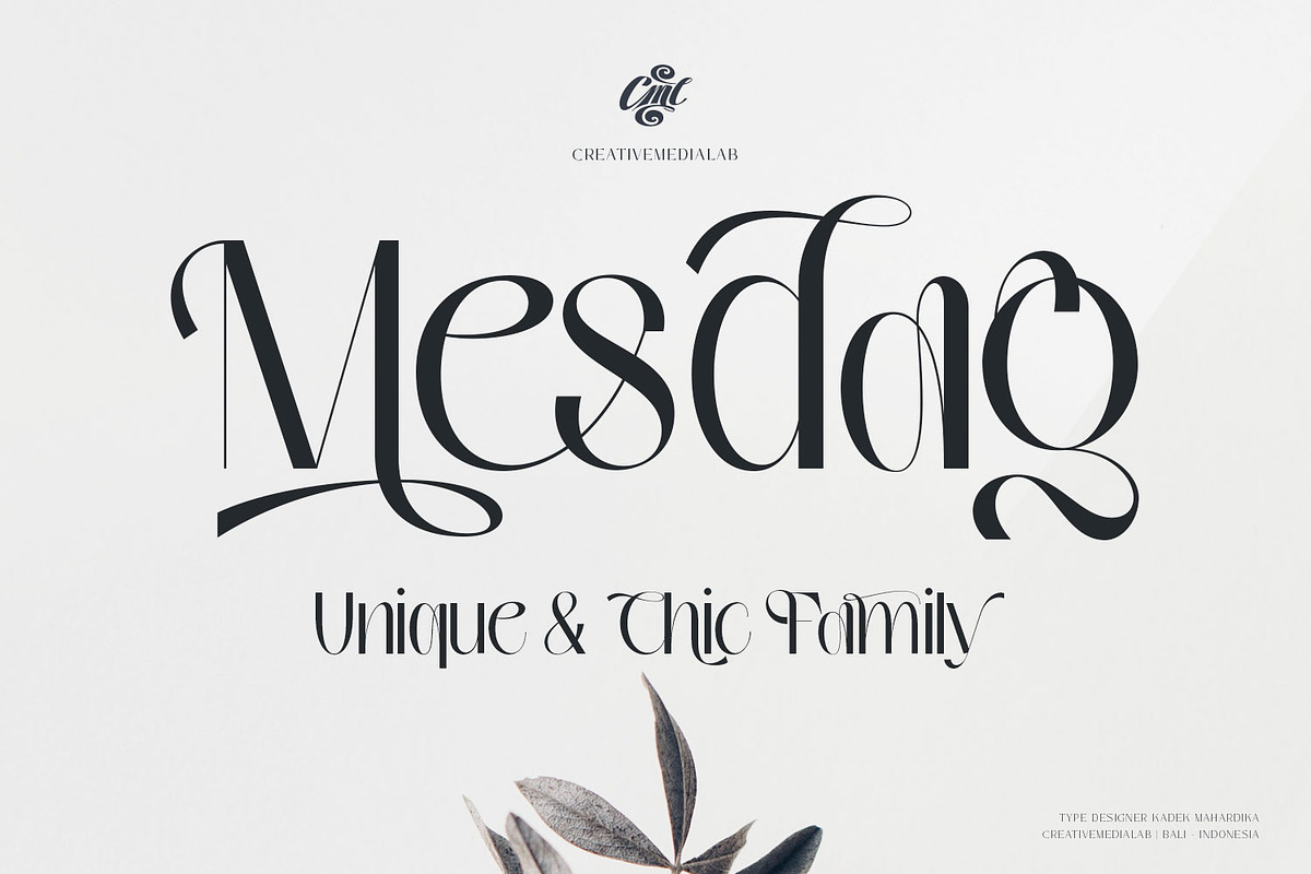 Mesdag Font - unique and chic family, a Sans Serif Font by creativemedialab (Photo 1 of 14)