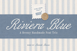 Riviera Blue - Font Trio, a Script Font by Davide Bassu