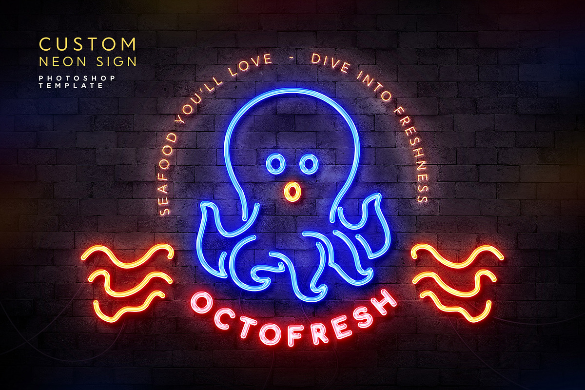 Custom Neon Sign Scene Generator, a Layer Style Add-On by Andrew Skoch ...