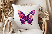 Purple Watercolor Flower Butterfly P, an Illustration by Libby Wishes (Thumbnail 6 of 6)