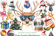 Cute Funky Christmas Clipart Bundle, an Illustration by Craft Nest (Thumbnail 1 of 6)