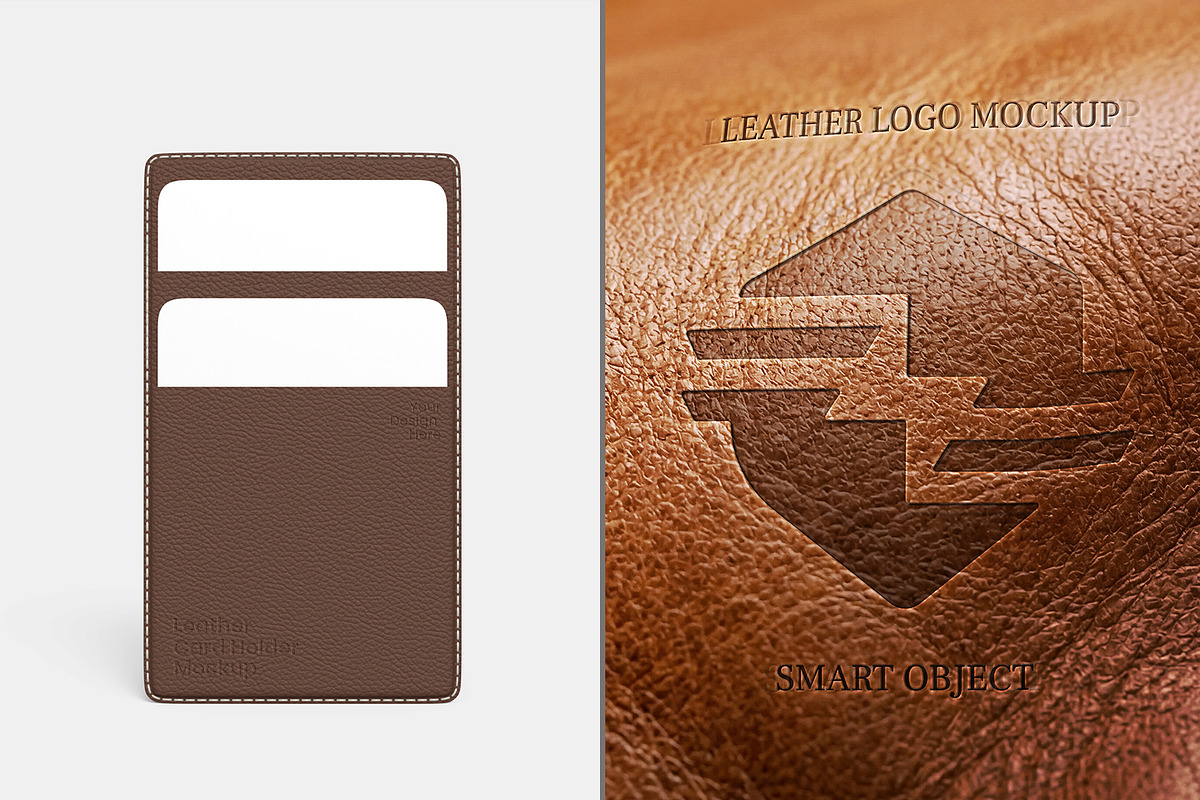 Leather Emboss Logo Mockup Set, an Advertising Mockup by graphypix (Photo 4 of 7)