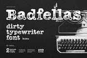 Badfellas - Dirty Typewriter Font, a Serif Font by ikiiko (Thumbnail 1 of 7)