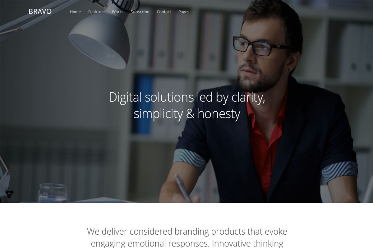 Bravo - Multipurpose HTML Template, a Websites & App Template by Zeepfeed (Photo 1 of 5)