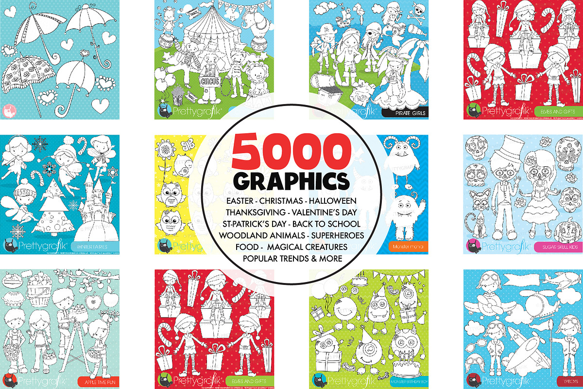 5000 in 1 - Black lines Mega Bundle, an Illustration by PrettyBundles (Photo 25 of 27)