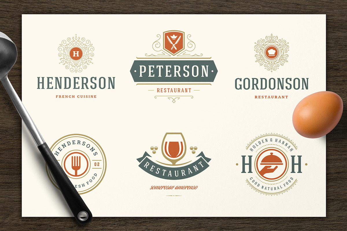 Restaurant Logos & Badges Bundle, a Branding & Logo Template by Vasya Kobelev (Photo 24 of 54)