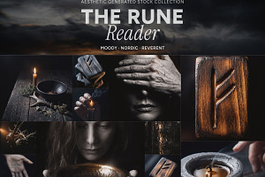 Witchy Rune Reader Stock Bundle, a Person Photo by Iconogenic