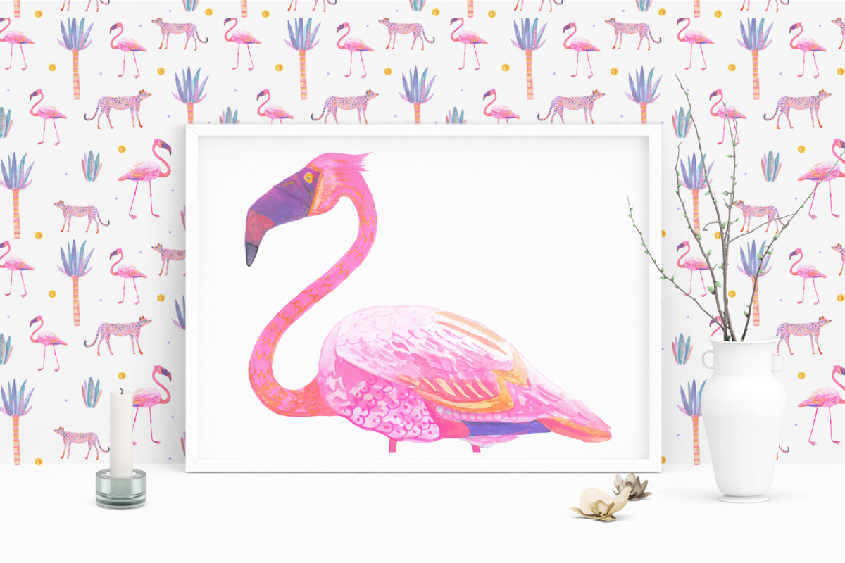 Golden Africa Watercolor Set, an Animal Illustration by Bibela (Photo 3 of 9)