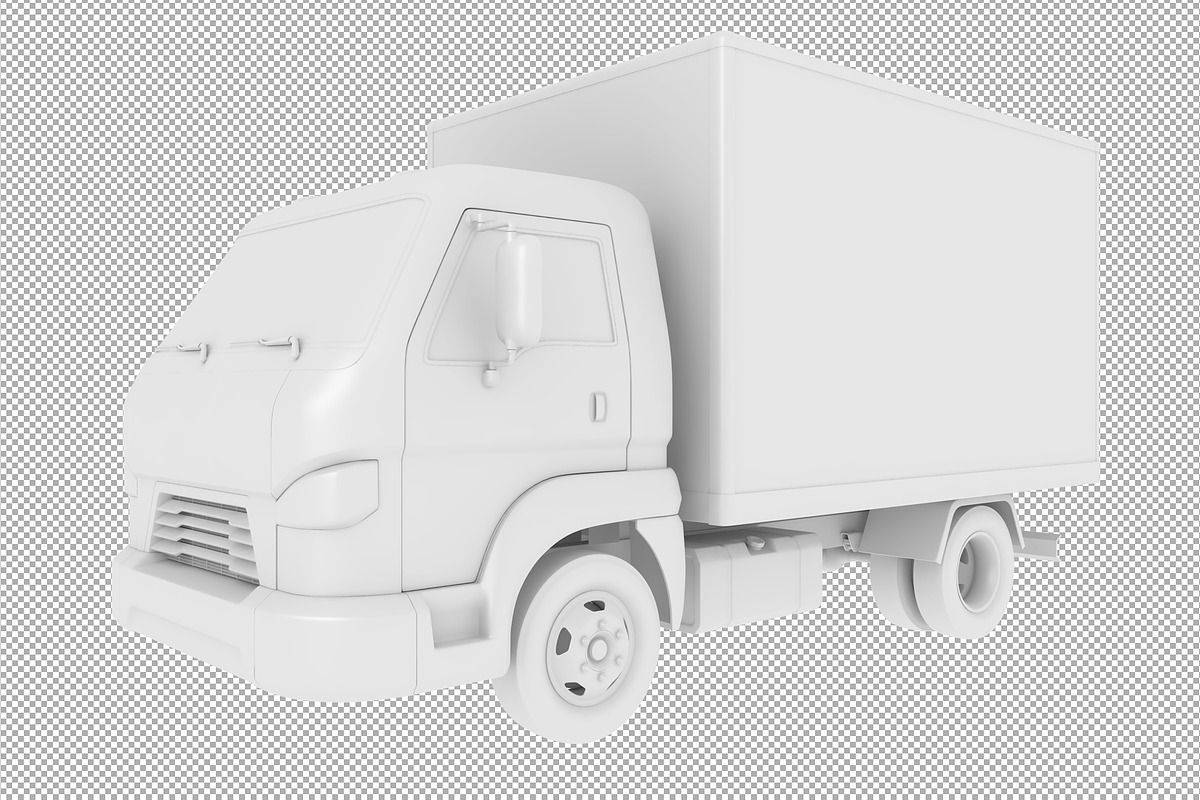 Box truck, a Cups & Container Mockup by iLexx (Photo 2 of 3)