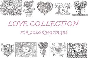 10 Love Coloring Book Design