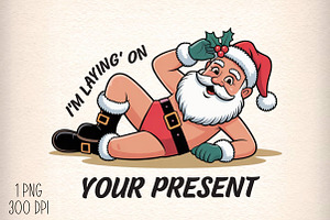 Funny Santa Christmas Sublimation, an Illustration by Daily.Designs