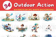 Outdoor Action watercolor JPG white, a Sport Illustration by John_Walker (Thumbnail 1 of 2)