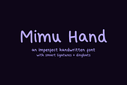 Mimu Hand Handwritten Font +Dingbats, a Handwritten Font by mimu creates (Thumbnail 1 of 7)