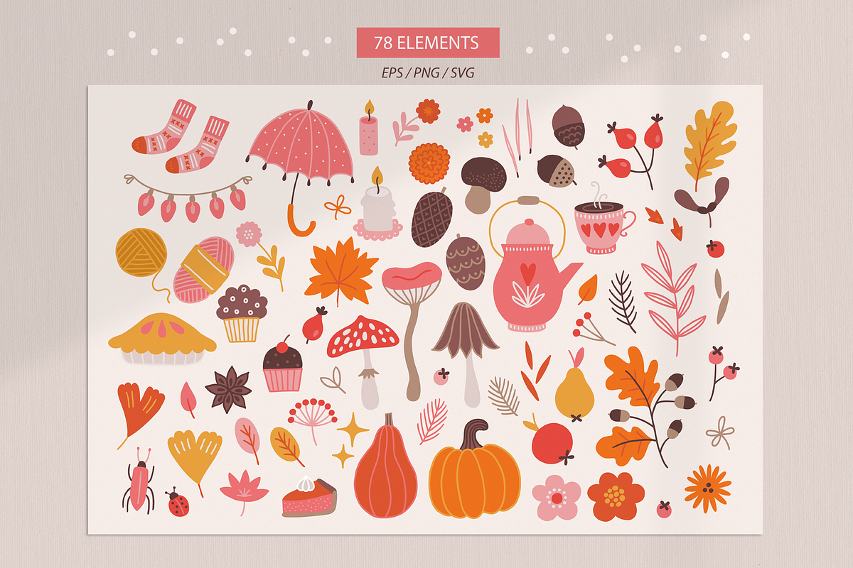 Autumn Time Kit, a Seasonal Illustration by miumiu (Photo 5 of 16)