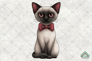Whimsical Cat PNG, an Illustration by Craft Nest