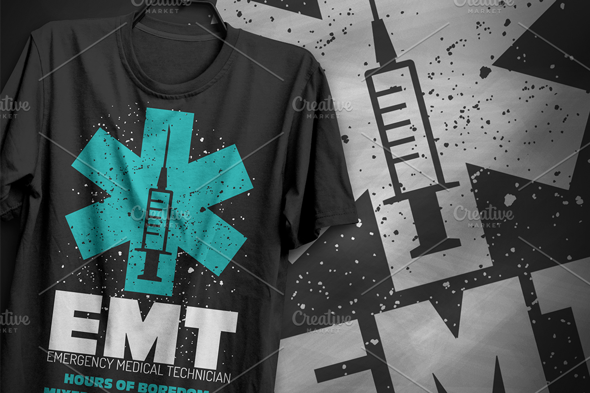 EMT - T-Shirt Design, a Healthcare Illustration by artnook (Photo 2 of 6)