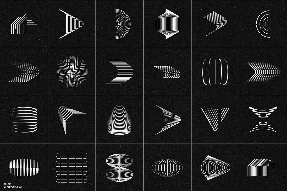 Line Logic - 240 Vector Objects, an Outline Icon by kloroform (Photo 3 of 13)