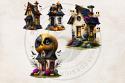Funny Halloween Clipart PNG Set, a Seasonal Illustration by ThatsDesignArt (Thumbnail 13 of 16)