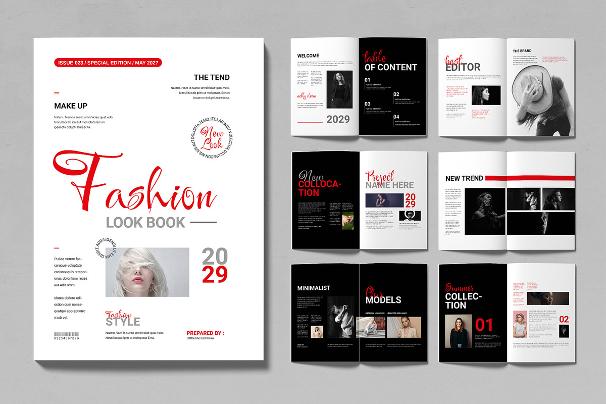 Fashion Look Book Design Template