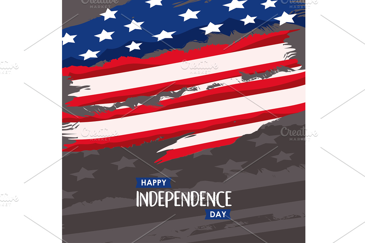Usa independence day lettering, an Illustration by studiogstock