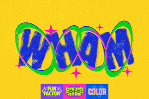 Colorful Halftone Grunge Text Effect, a Layer Style Add-On by Matsero