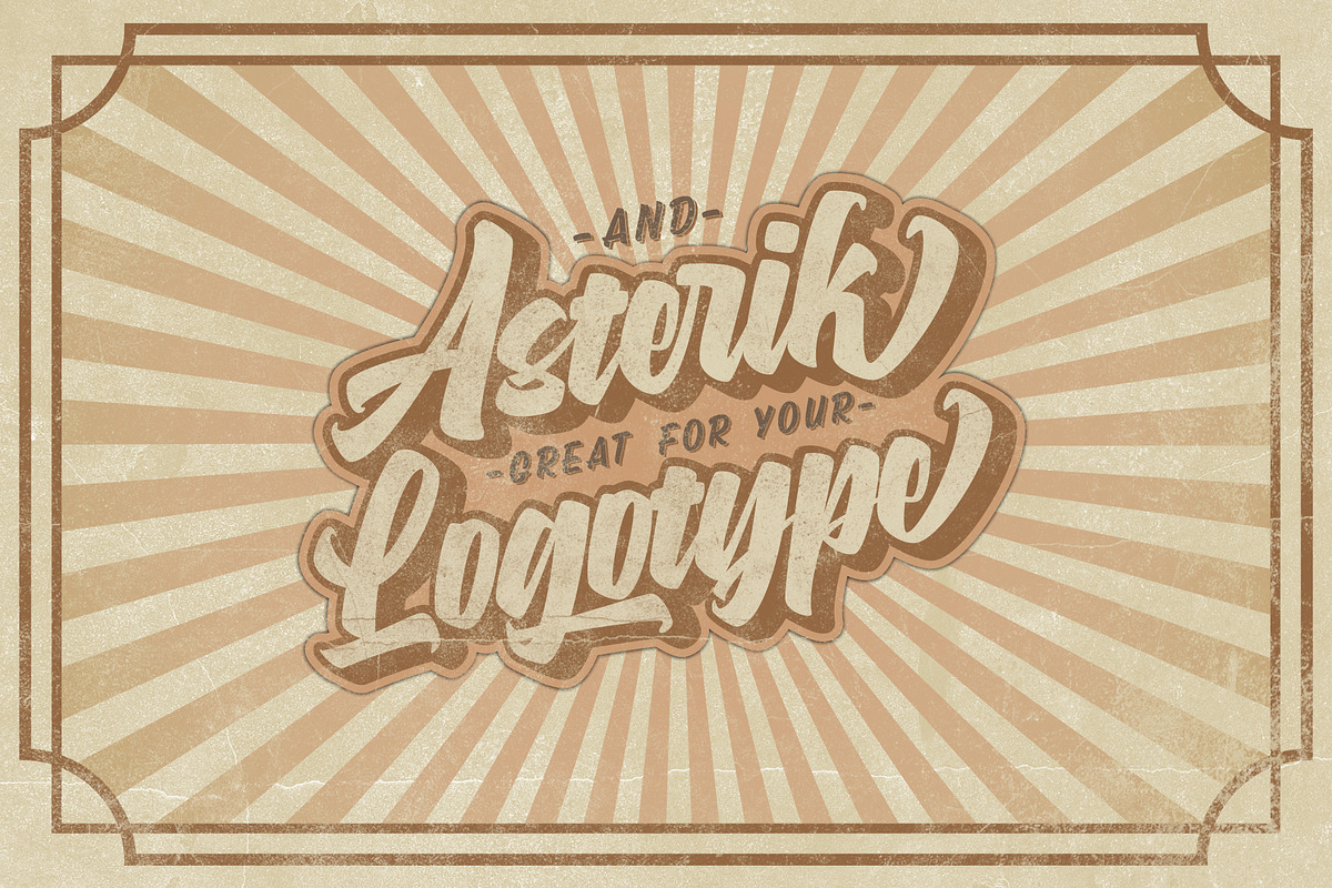 ASTERIK || Layered Bold Script preview 5