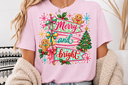 Merry and Bright Christmas PNG, a Seasonal Illustration by Rose Art (Thumbnail 3 of 4)
