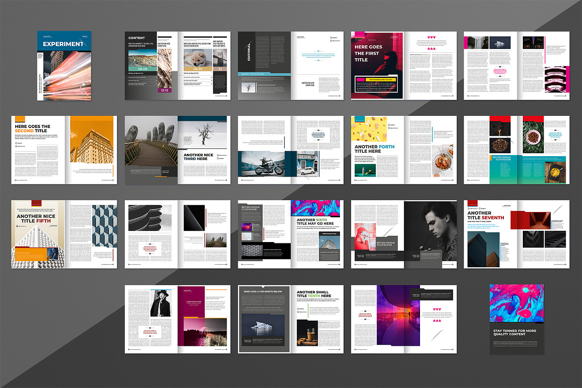 Experiment Indesign Template, a Magazine Template by Luuqas Design