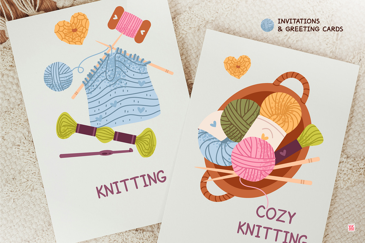 Knitting Clipart Set | Cozy Yarn, a Work Illustration by vik.stock (Photo 5 of 6)