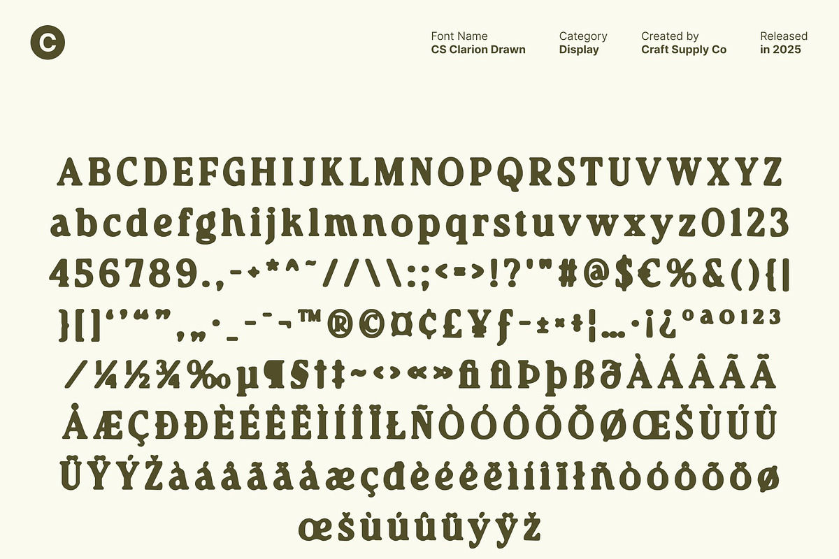CS Clarion Drawn, a Serif Font by Craft Supply Co. (Photo 8 of 8)