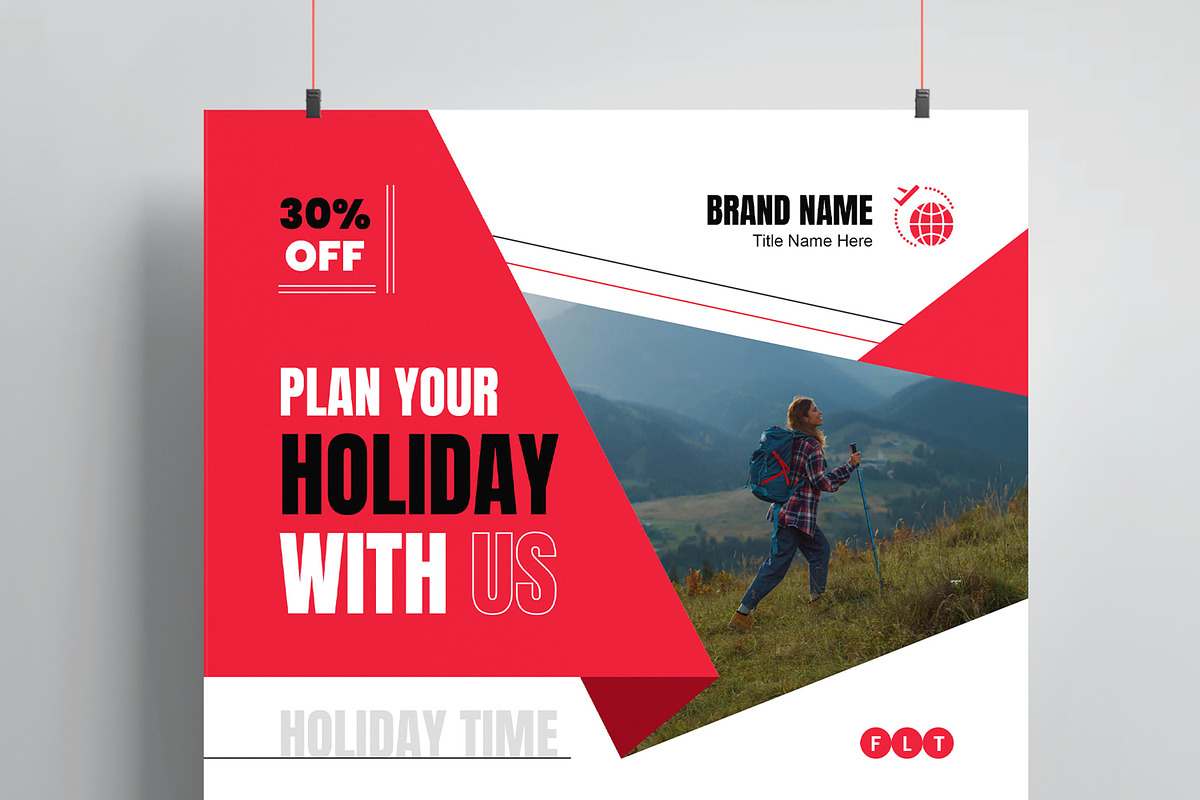 Travel Flyer Design Layout, a Flyer Template by MightyDesign (Photo 2 of 8)