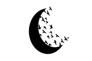 Flying Birds Moon SVG Bundle, an Illustration by yasushie (Thumbnail 19 of 31)